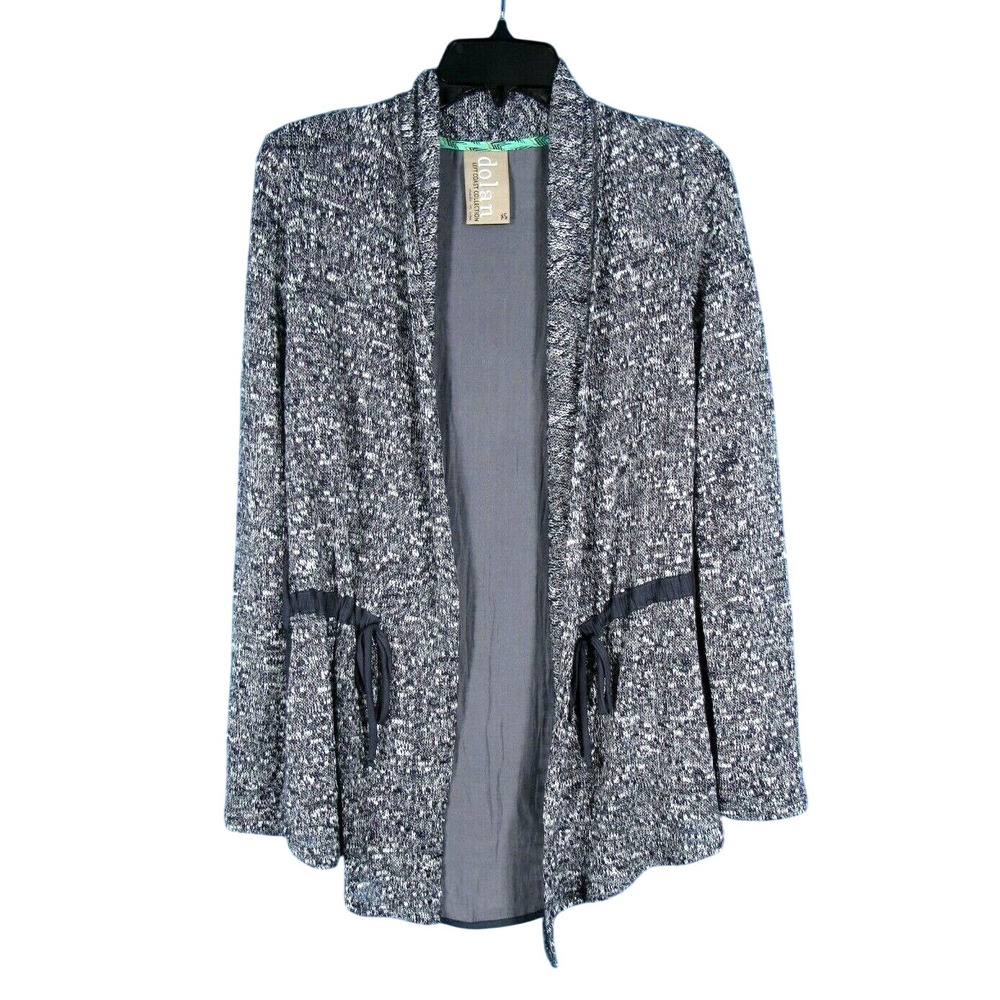 Anthropologie DOLAN LEFT COAST Cardigan GRAY MARLE Sweater Knit OPEN FRONT sz XS